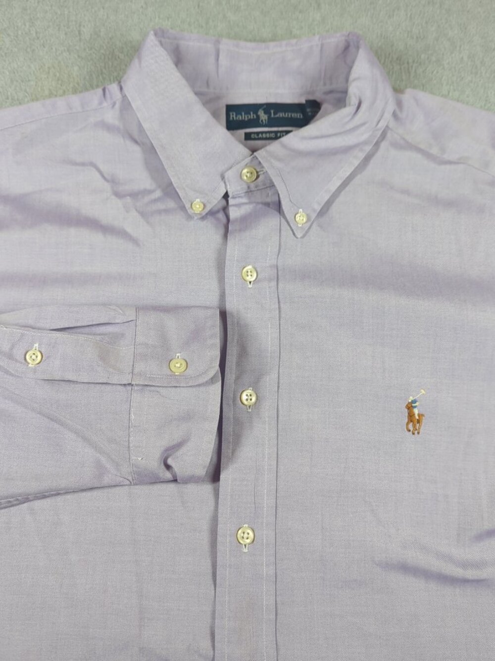 Ralph Lauren Shirt Men's 2XL Long Sleeve Classic Fit Button Down Flesh Pony